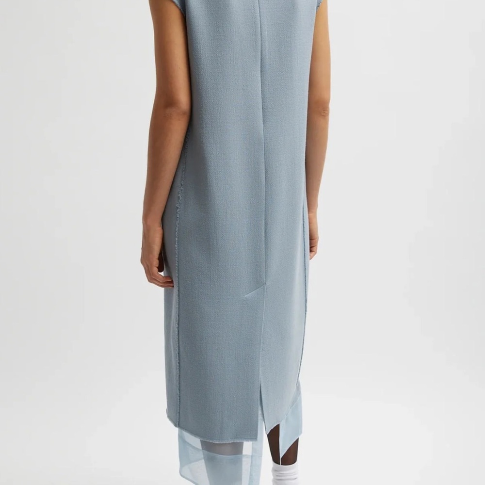 NWT Tibi Melee Crepe V Neck Dress with organza lining  14 - Picture 2 of 2